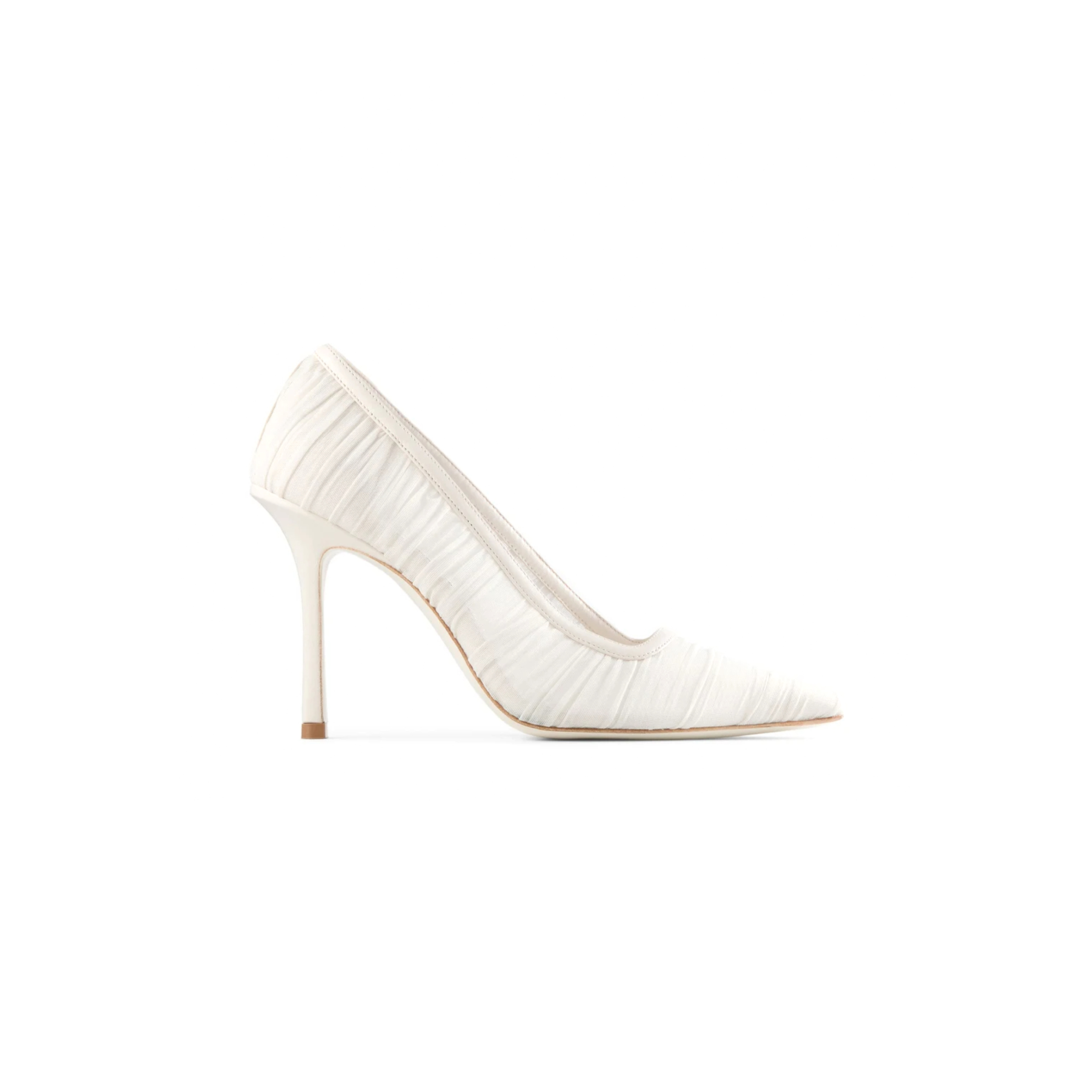 JIMMY CHOO LOTTA 100 IVORY TULLE AND NAPPA PUMPS LOTTA100IVW JIMMY CHOO LOTTA 100 IVORY TULLE AND NAPPA PUMPS LOTTA100IVW